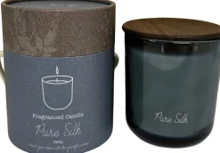 Intratuin geurkaars in glas Indi Pure Silk blauw 40,5 D 9,8 H 11,7 cm