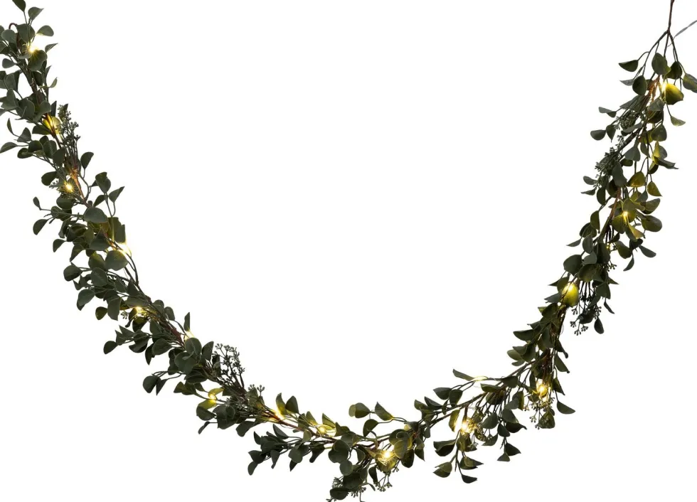 Intratuin guirlande groen met 20 lampjes wit licht 182 cm