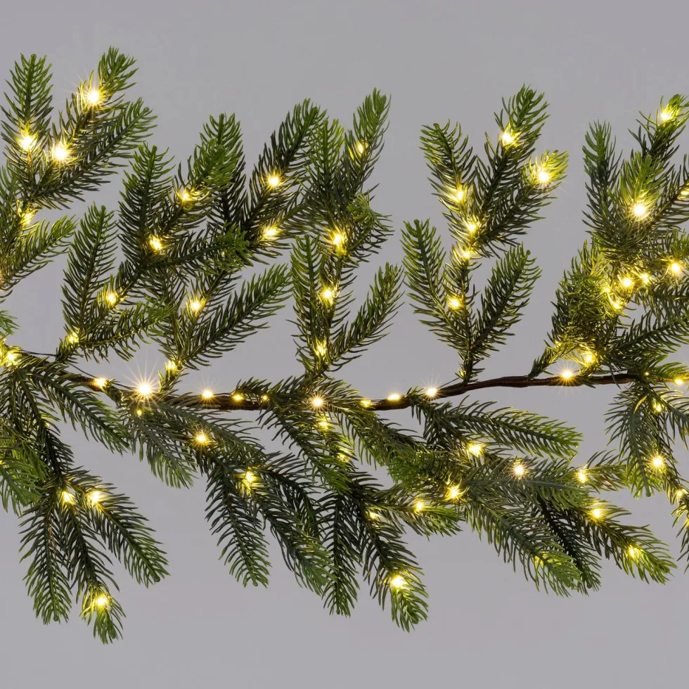 Intratuin guirlande groen met 320 lampjes warm wit D 32 L 180 cm