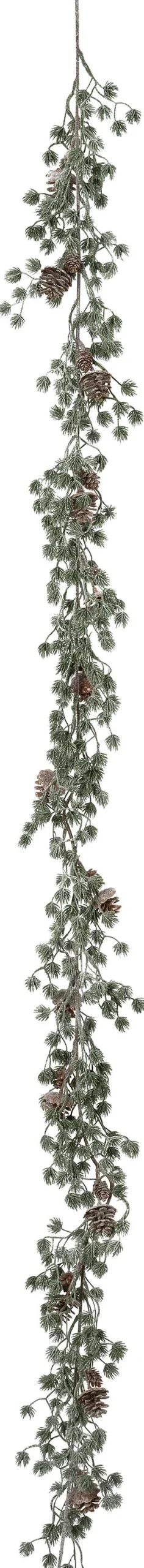 Intratuin guirlande met dennenappel besneeuwd 170 cm