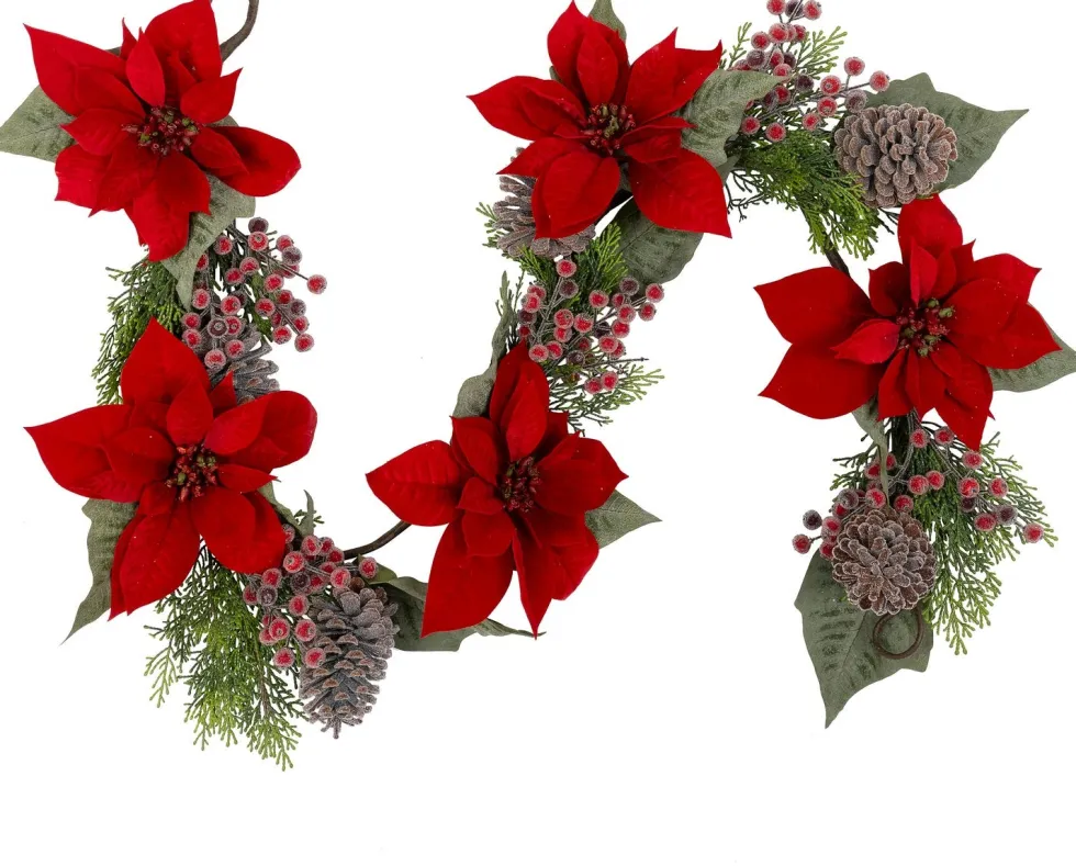 Intratuin guirlande met kerststerren wit 153 x 14 x 13 cm