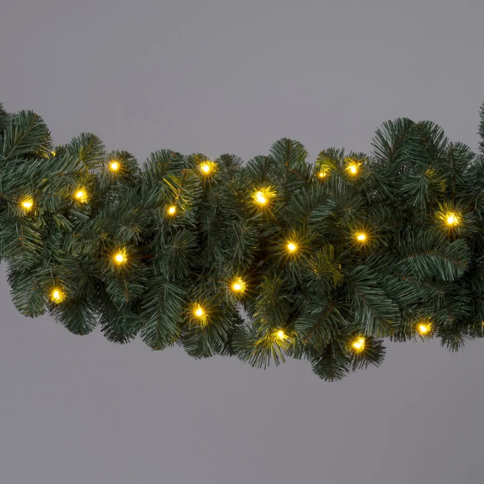 Intratuin guirlande Winterberg blauw met 50 lampjes warm wit 180 cm