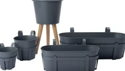 Intratuin hangpot Semi grijs 21 x 13 x 15 cm