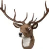 Intratuin hertenhoofd pluche 60 x 55 x 23 cm bruin / wit