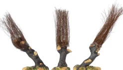 Intratuin Holland kerstdorpminiatuur knotwilg 14 x 5,5 x 21,5 cm 3 stuks