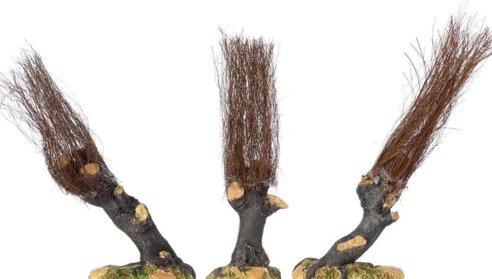 Intratuin Holland kerstdorpminiatuur knotwilg 14 x 5,5 x 21,5 cm 3 stuks