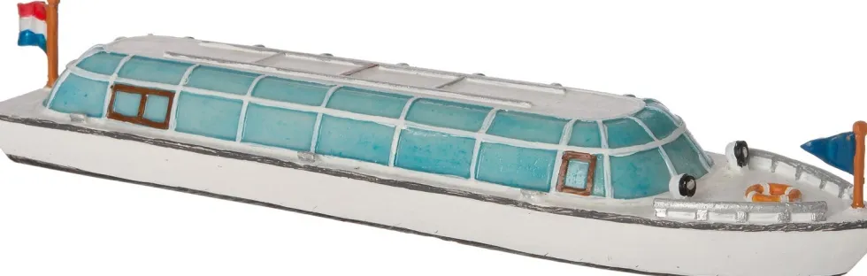 Intratuin Holland kerstdorpminiatuur rondvaartboot 21,5 x 6 x 3,5 cm