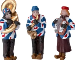Intratuin Holland kerstdorpminiatuur friese fanfare sax 16 x 5 x 16,5 cm 3-delige set