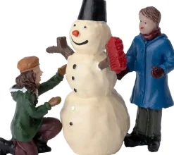 Intratuin Holland kerstdorpminiatuur sneeuwpop maken 13,5 x 3,8 x 16 cm 3-delige set