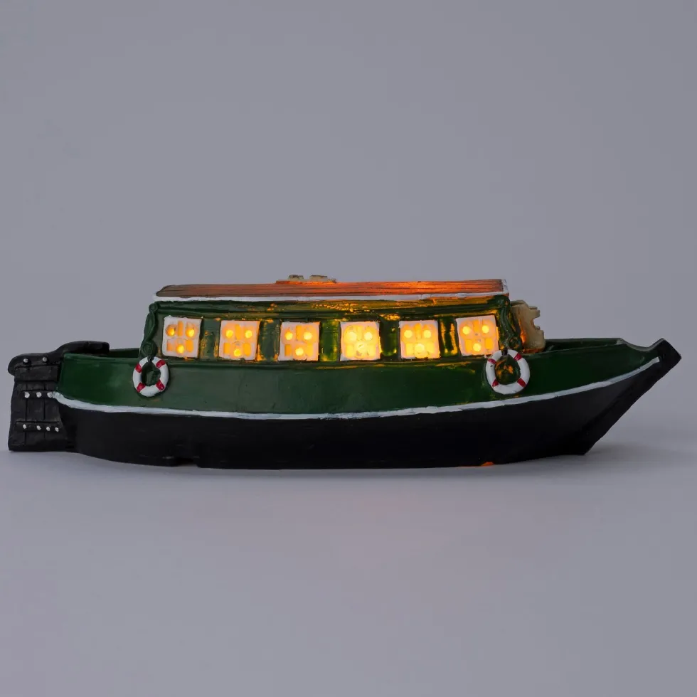 Intratuin Holland kerstdorpminiatuur sleepboot 24 x 11 x 9 cm