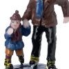 Intratuin Holland kerstdorpminiatuur schaatsen met zoon 9 x 4,3 x 14 cm
