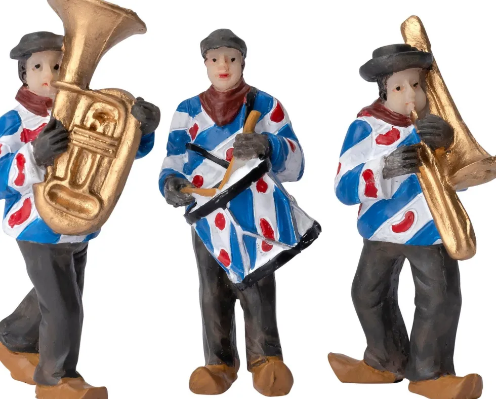 Intratuin Holland kerstdorpminiatuur friese fanfare trom 16 x 5 x 16,5 cm 3-delige set