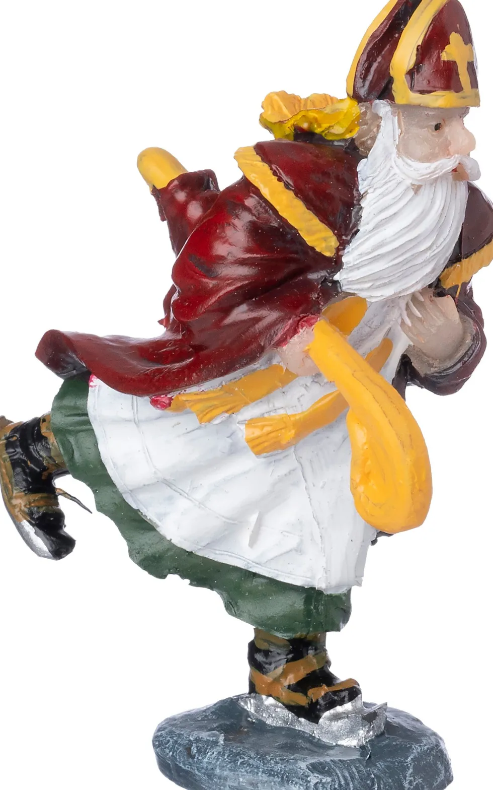 Intratuin Holland kerstdorpminiatuur sinterklaas op schaatsen 9 x 4,3 x 14 cm