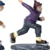 Intratuin Holland kerstdorpminiatuur koplopers schaatsen 9 x 4,3 x 14 cm 5-delige set
