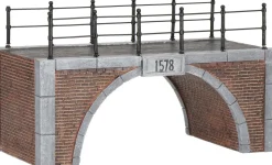 Intratuin Holland kerstdorpminiatuur grachtenbrug 20 x 11 x 12 cm grijs bruin