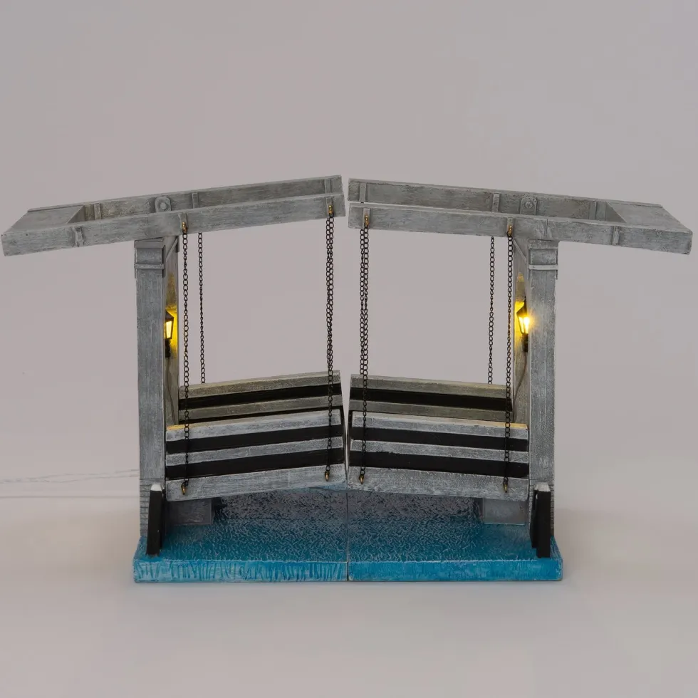 Intratuin Holland kerstdorpminiatuur Magere Brug Amsterdam 32,7 x 17 x 17,5 cm