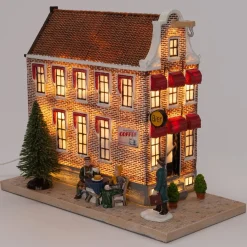Intratuin Holland kersthuisje grachtenpand hotel 13 x 26,4 x 21,5 cm
