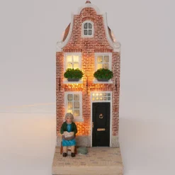 Intratuin Holland kersthuisje grachtenpand scheef 7,5 x 19 x 18,8 cm