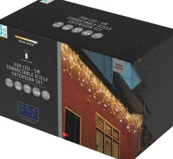 Intratuin ijspegelverlichting met 200 lampjes warm white 5 m