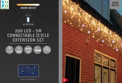 Intratuin ijspegelverlichting met 200 lampjes warm white 5 m