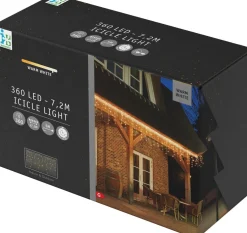 Intratuin ijspegelverlichting met 360 lampjes warm white 7,2 m