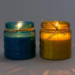 Intratuin kaars in glas Paula geel 20 uur D 11 H 12 cm