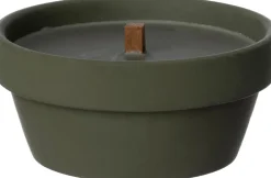 Intratuin kaars in pot Kindra groen 14 uur D 12 H 5,5 cm