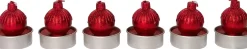 Intratuin kaars Kerstbal rood D 3,5 H 5 cm 6 stuks