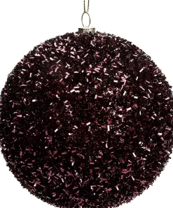 Intratuin kerstbal Abbeydorney bordeaux D 8 cm