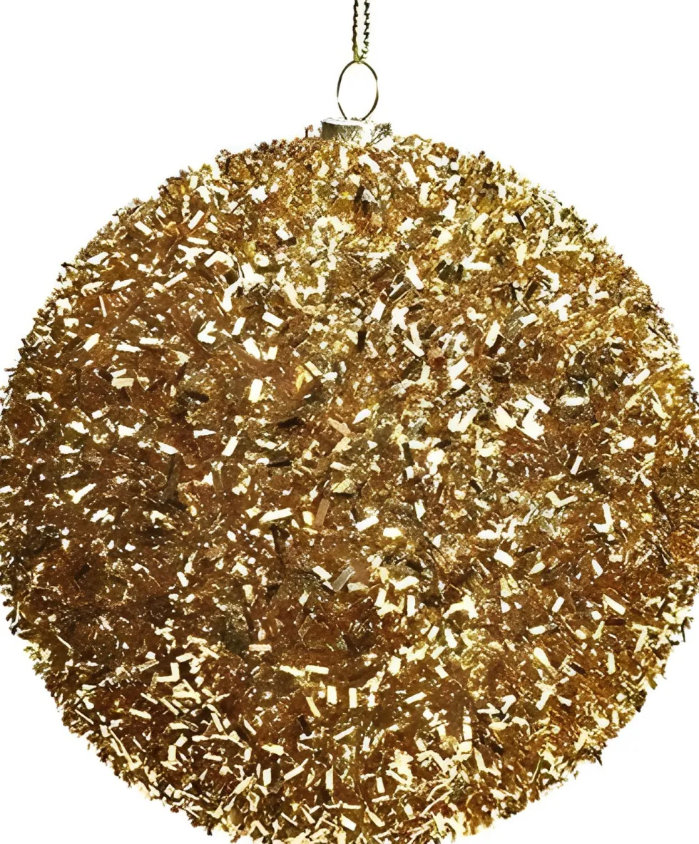 Intratuin kerstbal Abbeydorney goud D 8 cm