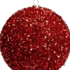 Intratuin kerstbal Abbeydorney rood D 8 cm