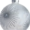 Intratuin kerstbal Aberlour zilver bloem D 8 cm