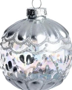 Intratuin kerstbal Aberlour zilver / transparant D 8 cm