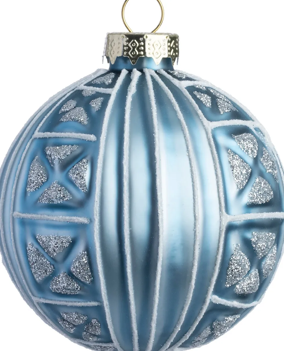 Intratuin kerstbal Aberlour blauw D 10 cm