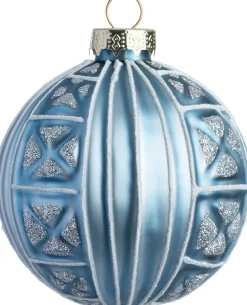 Intratuin kerstbal Aberlour blauw D 8 cm