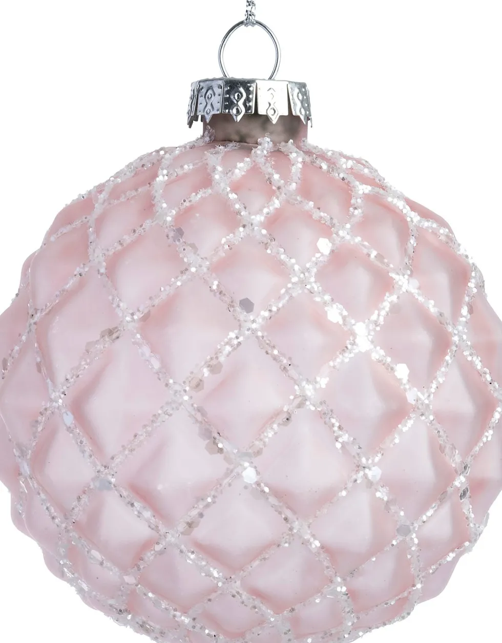 Intratuin kerstbal Alloway roze ruit D 8 cm
