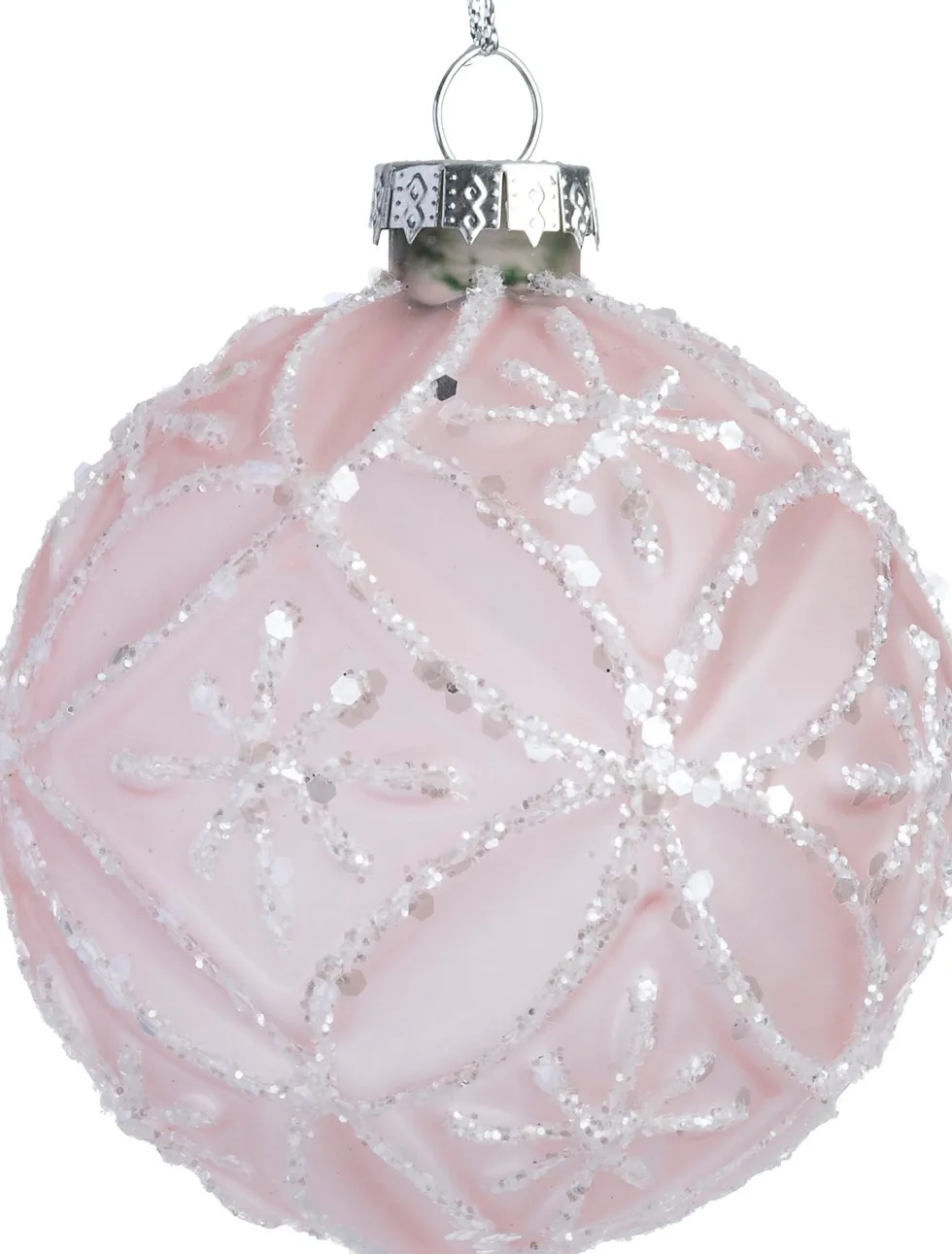 Intratuin kerstbal Alloway roze bloem D 8 cm