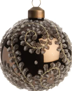 Intratuin kerstbal April glanzend bruin D 8 cm