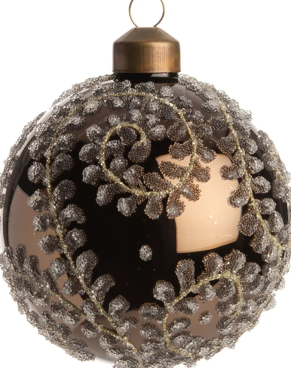 Intratuin kerstbal April glanzend bruin D 8 cm