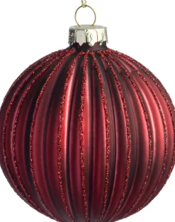 Intratuin kerstbal Archie rood D 8 cm