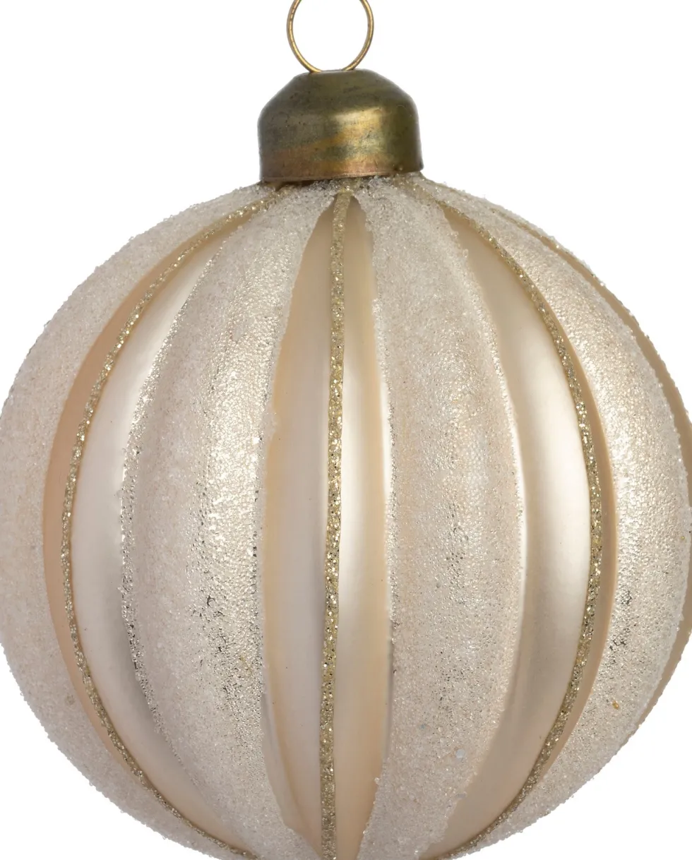 Intratuin kerstbal Arigna beige / goud D 8 cm