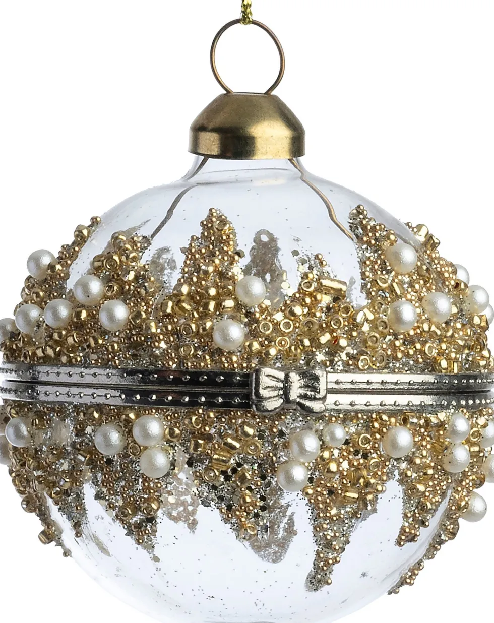 Intratuin kerstbal Athol transparant / goud D 6 cm