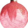 Intratuin kerstbal Aubais roze D 8 cm