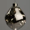Intratuin kerstbal Avoca semitransparant antraciet met verlichting D 10 cm