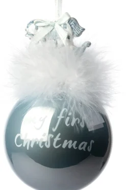 Intratuin kerstbal Baby blauw D 9 H 15 cm