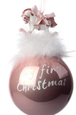 Intratuin kerstbal Baby roze D 9 H 15 cm
