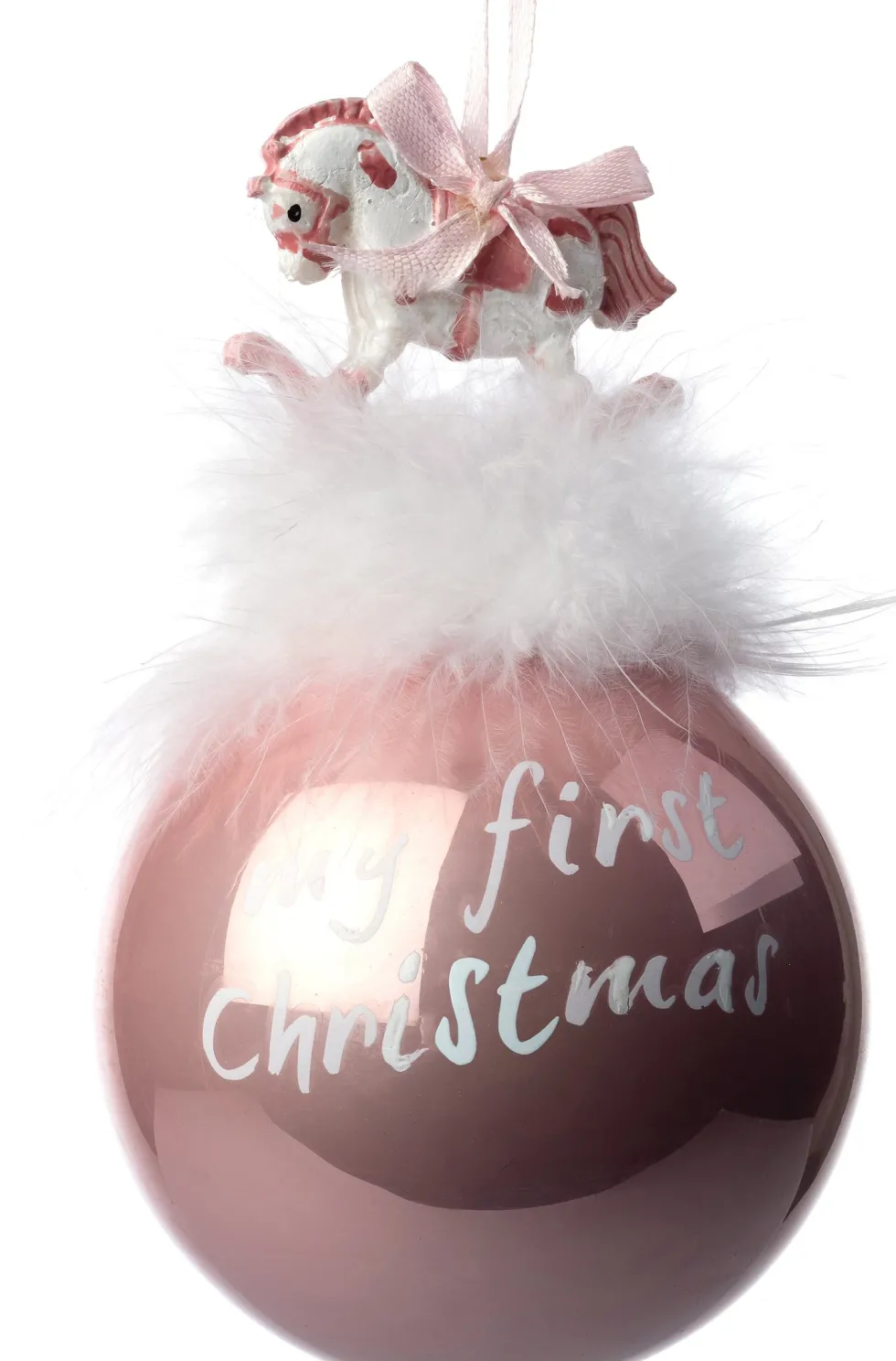 Intratuin kerstbal Baby roze D 9 H 15 cm