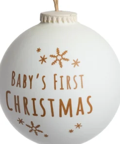 Intratuin kerstbal baby wit D 8,5 cm