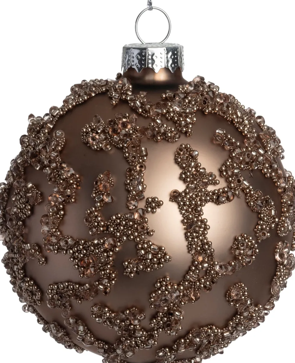 Intratuin kerstbal Ballygar bruin D 8 cm