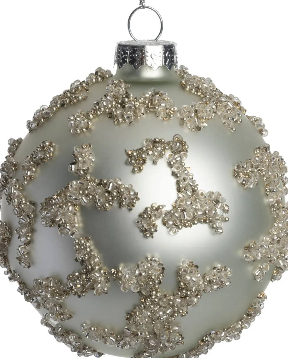 Intratuin kerstbal Ballygar wit D 8 cm